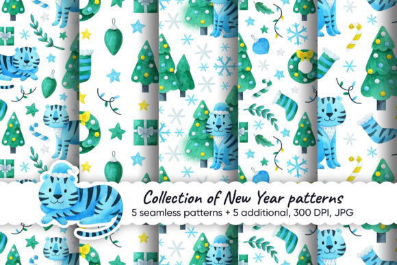 10 New Year Patterns with Blue Tigers: A Unique Blend of Tradition and Creativity