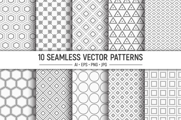 10 Seamless Dotted Vector Patterns: A Creative Resource for Modern Designers