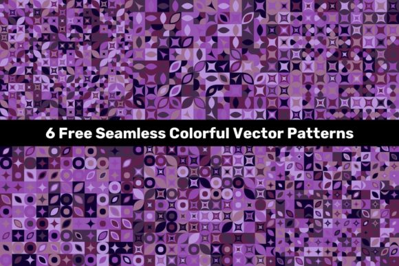 6 Free Colorful Geometric Vector Patterns