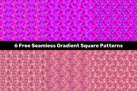 6 Free Seamless Gradient Square Patterns: A Creative Resource for Modern Designers