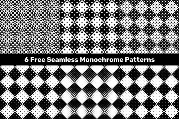 6 Free Seamless Monochrome Star Patterns: A Creative Resource for Designers and Beyond