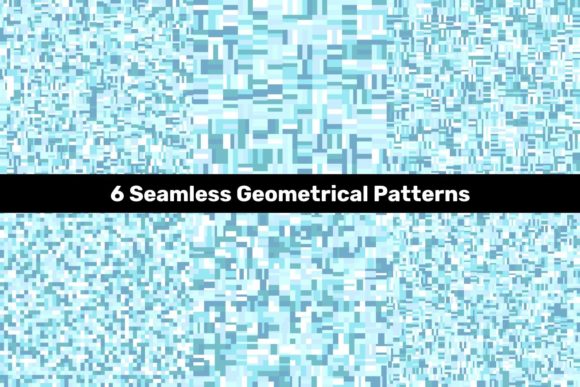 6 Light Blue Geometrical Patterns
