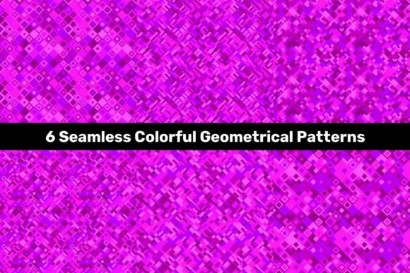 6 Seamless Colored Geometrical Patterns