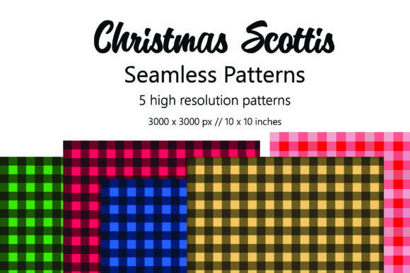 Christmas Scottis Seamless Patterns