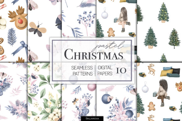 Pastel Christmas Patterns: A Versatile Design Resource