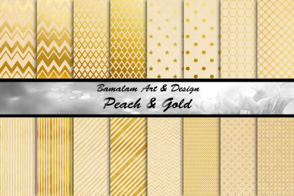 Peach Gold Patterns for Creative Projects