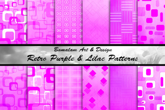 Retro Purple Lilac Patterns