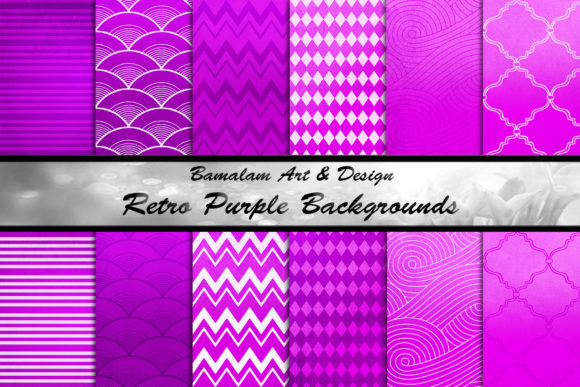 Retro Purple Patterns: A Nostalgic Design Choice for Creative Projects