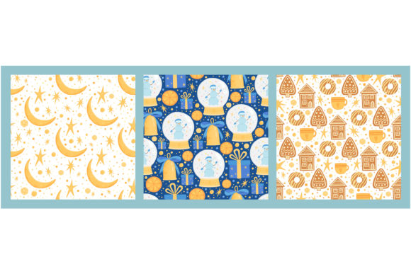 Set of Christmas Seamless Patterns