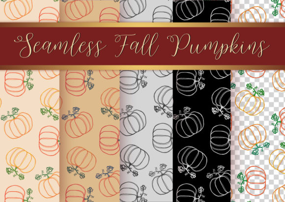 Simple Fall Pumpkins Seamless Patterns: A Versatile Design for All Occasions